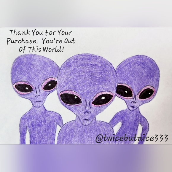 Custom Order @twicebutnice333 Alien Cards - Picture 2 of 7